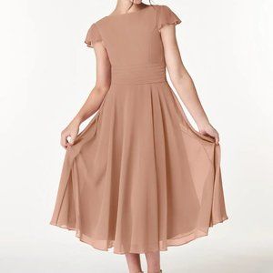 Azazie Payton Champagne Rose Dress